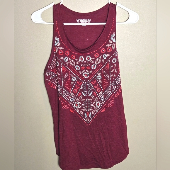 Women's Mudd Floral Boho Sleeveless Tank Top, Size Medium - Picture 1 of 2